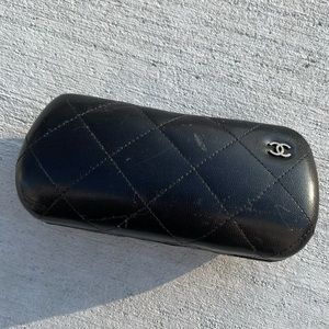 Chanel Case for Sunglasses/Eyeglasses *Case Only* —Quilted—Black— Authentic